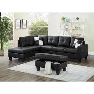 Redrick Sectional With Ottoman by Winston Porter 2019 Sale Adirondack Chair Kit with Pull out Ottoman Brown